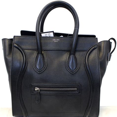 celine paris black tote|Celine handbags black.